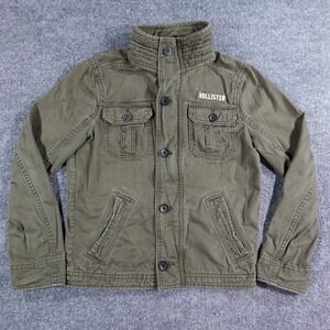 VTG Hollister Jacket Mens S Green La Jolla Military Utility Field 90s Y2K 14738